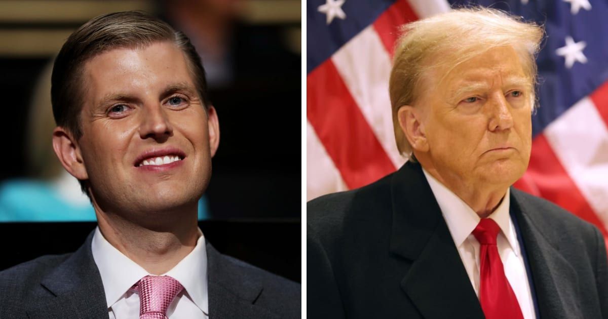 Despite the legal challenges, Eric Trump remained steadfast in his belief that his father Donald Trump possessed the qualities needed in the Oval Office (Getty Images)