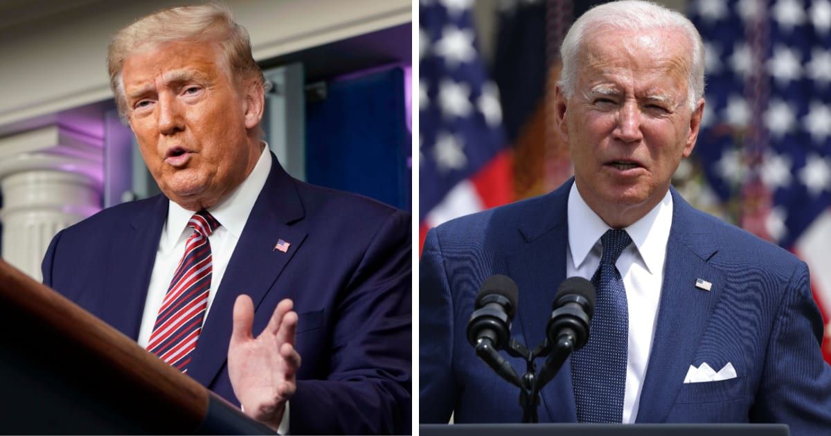Donald Trump slammed President Joe Biden for mocking him at the 2024 White House Correspondents dinner (Getty Images)
