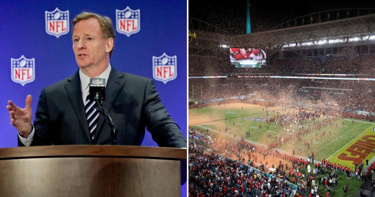 NFL commissioner Roger Goodell wants Super Bowl on a Saturday (roger_goodell_nfl_commission/Instagram, GettyImages)