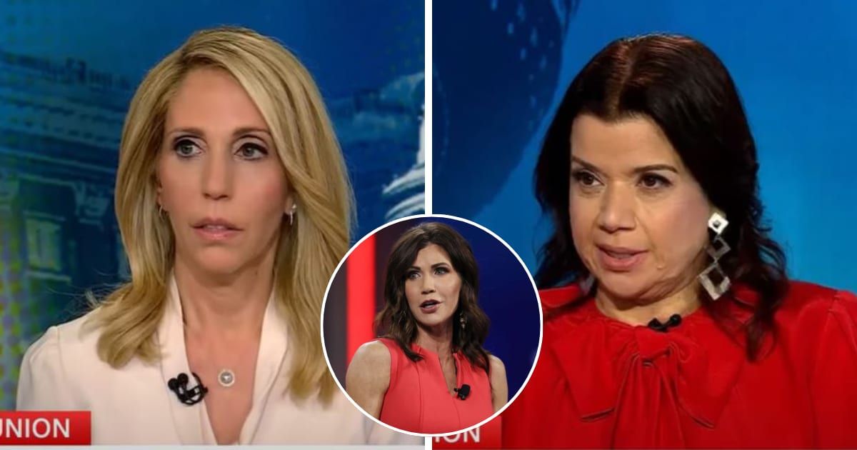 CNN contributors criticized South Dakota Governor Kristi Noem after reports emerged of her shooting a 14-month-old puppy on her family farm (CNN/Getty Images)