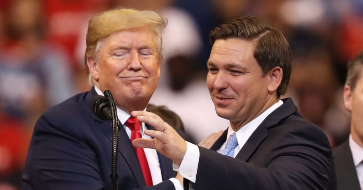 Donald Trump said he had a 'great meeting' with Ron DeSantis in Florida (Getty Images)
