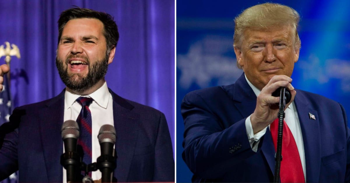 Ohio Senator JD Vance was questioned on Fox News for his past criticism of former president Donald Trump (Getty Images)