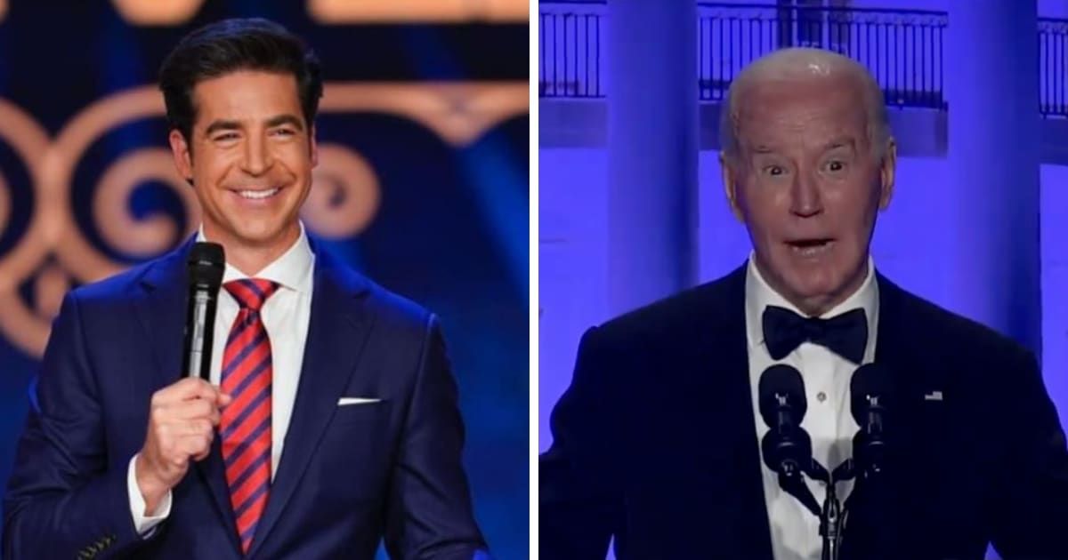  Jesse Watters said Joe Biden's WH correspondents' dinner speech was all about Trump (Getty Images, Fox News)