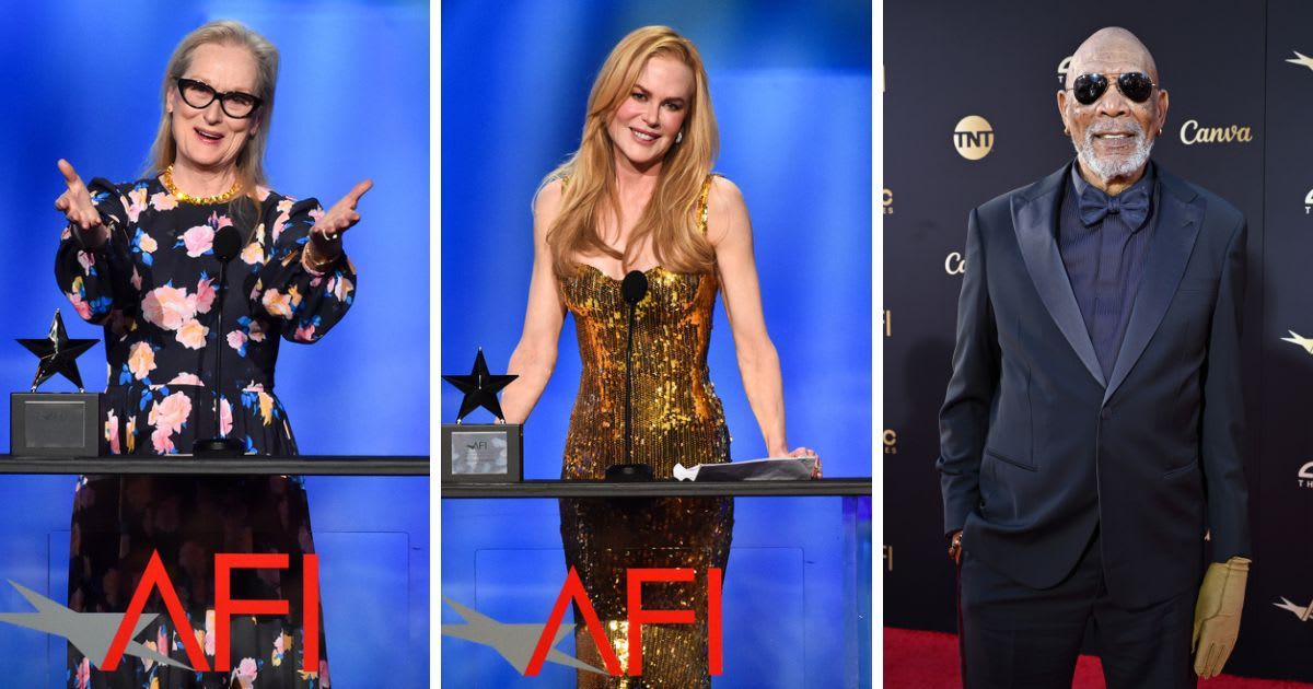 Hollywood legends Meryl Streep and Morgan Freeman were there to honor Nicole Kidman at the 49th AFI Life Achievement Award (Alberto E Rodriguez/Getty Images, Axelle/Bauer-Griffin/FilmMagic)