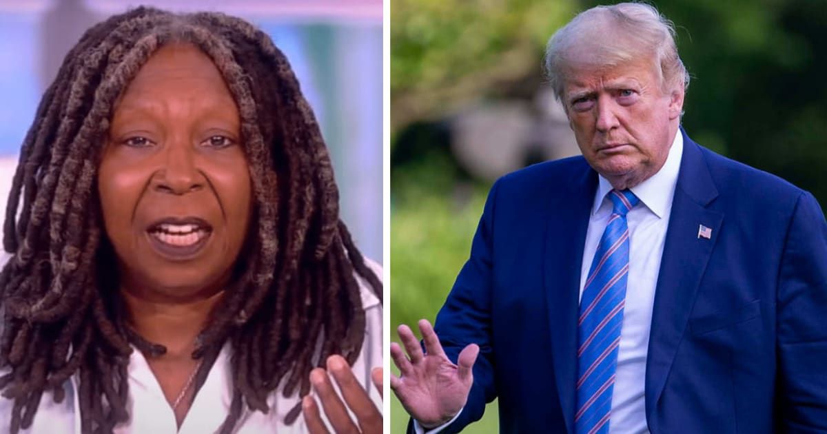 Whoopi Goldberg slammed Donald Trump for his comments about anti-White feelings in the country (youTube/TheView, Getty Images)