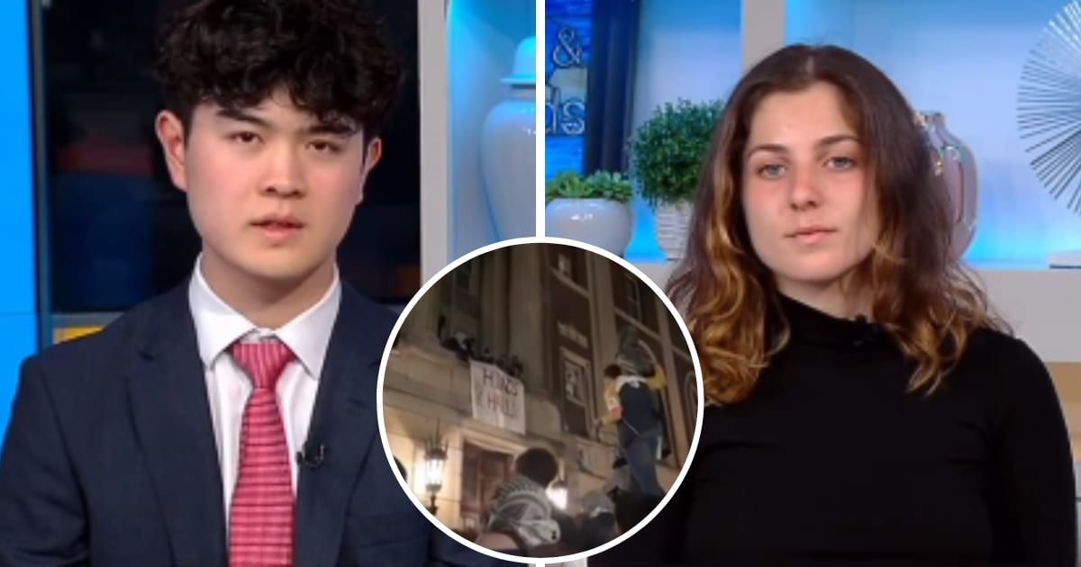 Jonas Du and Jessica Schwalb discuss the anti-Israel protests at Columbia University on the April 30 episode of 'Fox & Friends' (Screengrab/Fox News)