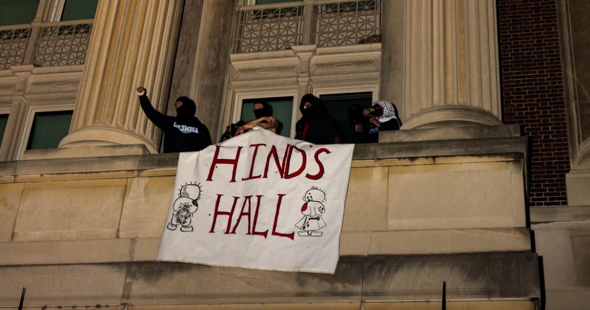 Pro-Gaza demonstrators took over Columbia's Hamilton Hall after days of standoff (Alex Kent/Getty Images)