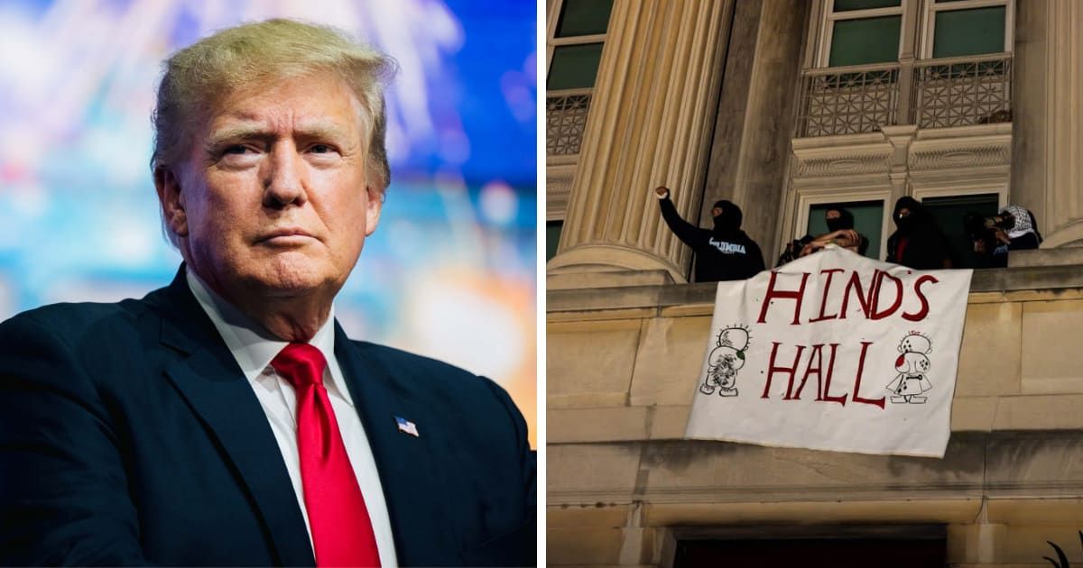 Donald Trump praised law enforcement officials for arresting anti-Israel student protestors at Columbia University (Getty Images)