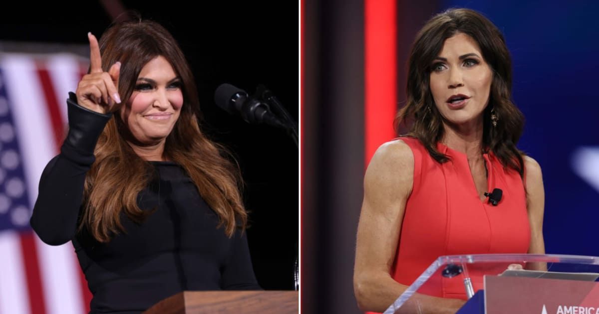 Kimberly Guilfoyle claimed the pet dog-killing story may have been planted in South Dakota Governor Kristi Noem's new book to sabotage her (Getty Images)