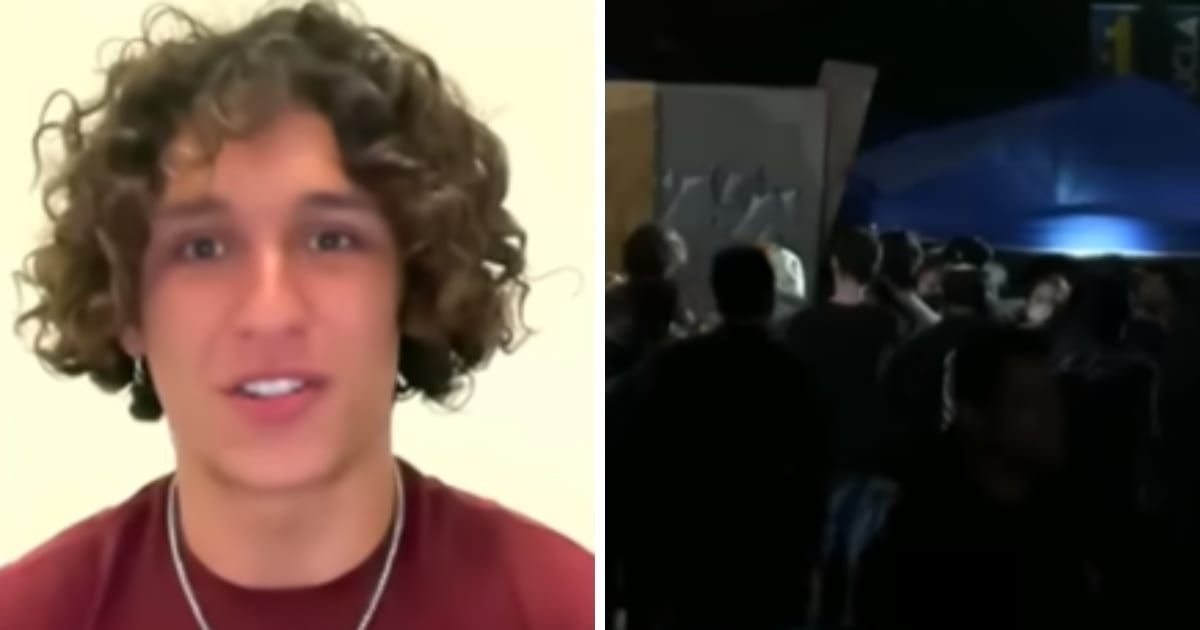 UCLA student Eli Tsives talked about late night counter-protest by the local Jewish community in Los Angeles on 'Fox & Friends' (Screengrab/Fox News) 