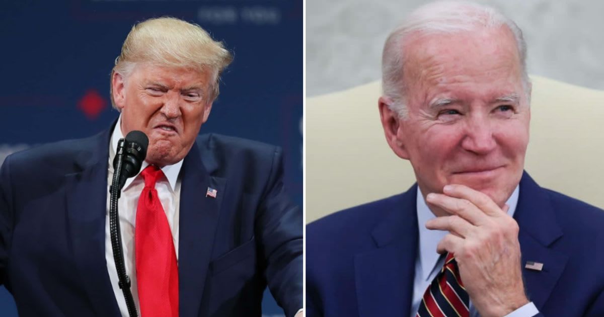 Donald Trump has drawn the ire of netizens for referring to Joe Biden as 'sleepy,' despite the 77-year-old himself nodding off several times during his hush money criminal trial (Getty Images)