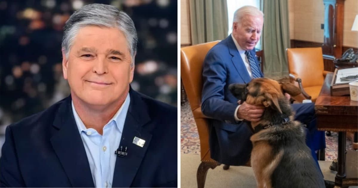 Fox News host Sean Hannity insinuated that President Joe Biden’s dog Commander should be put down  (Getty Images)