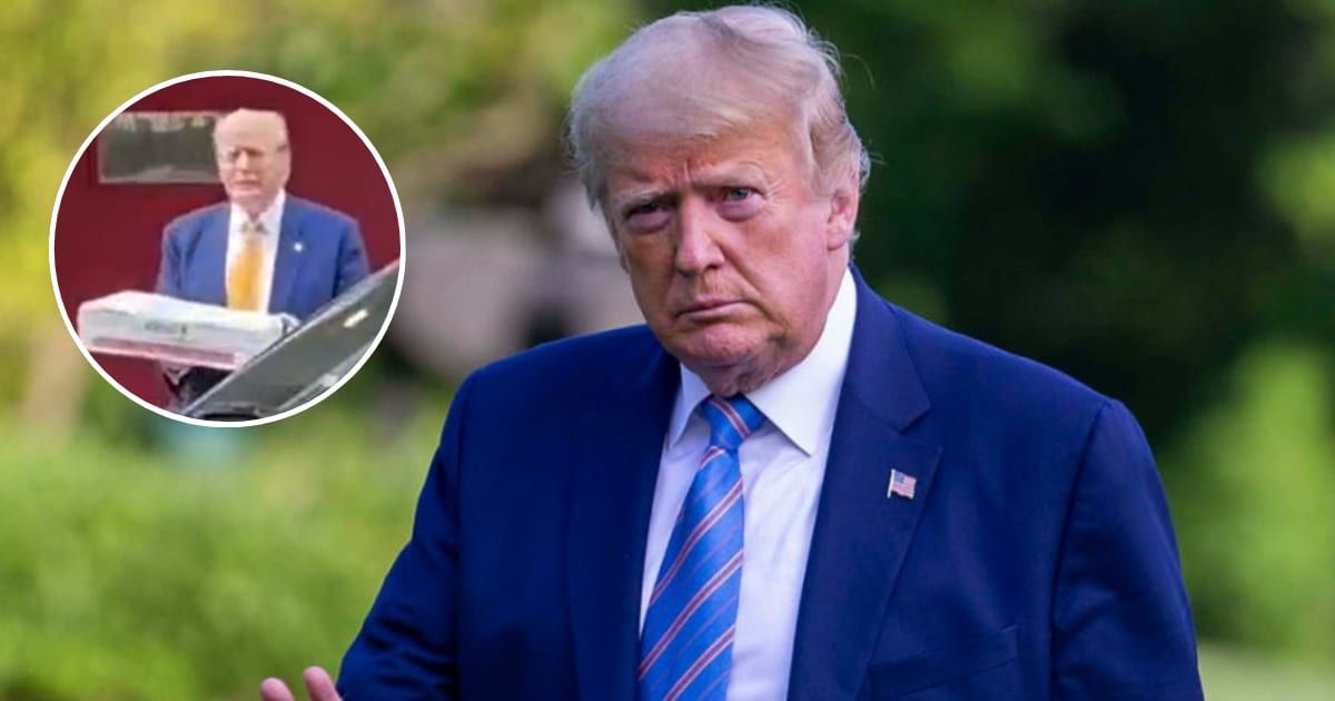 'What lies he saying now?' Donald Trump faces online taunts as he treats Manhattan firefighters to pizzas amid ongoing trial