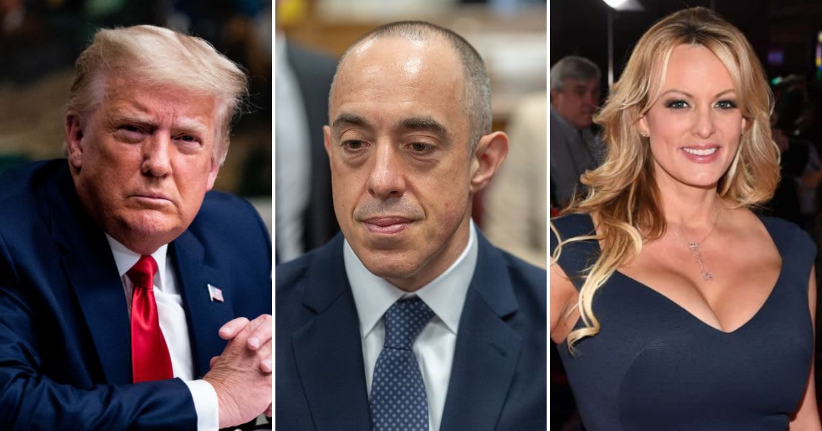 Donald Trump's lawyer Emil Bove grilled Keith Davidson, Stormy Daniels' (R) ex-attorney (Getty Images)