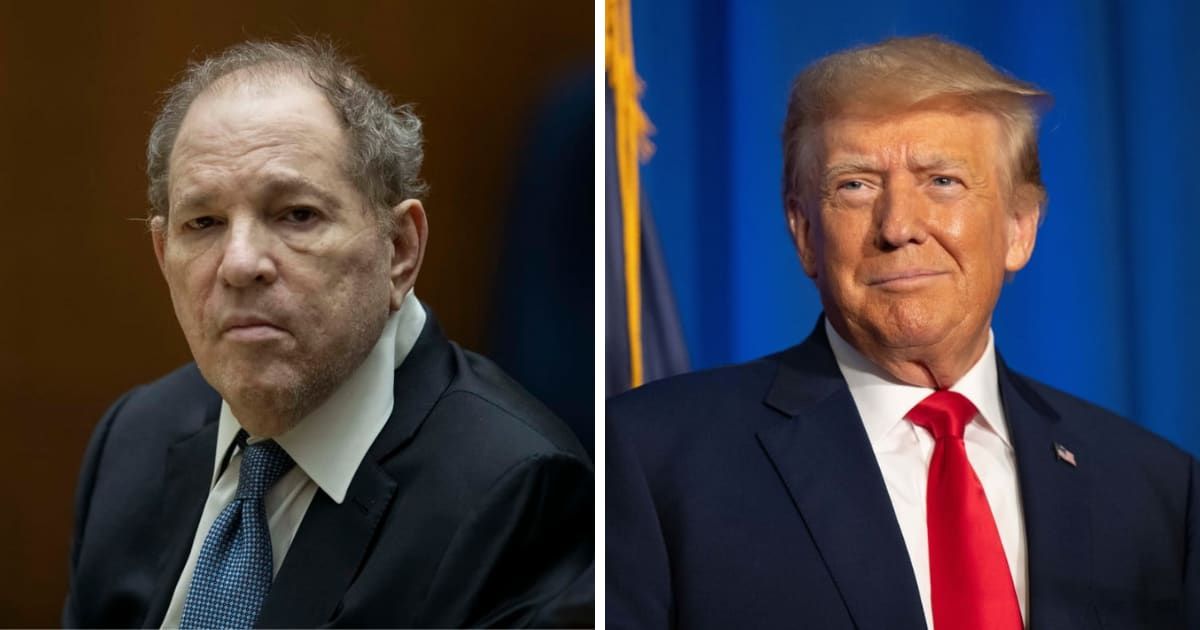 The overturning of Harvey Weinstein's conviction could help Donald Trump in the ongoing hush money trial (Getty Images)