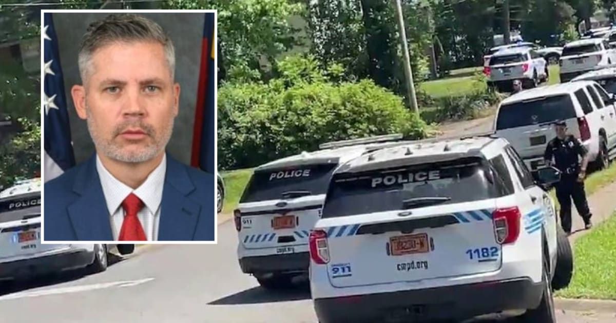 William 'Alden' Elliott was shot and killed along with three officers while trying to serve a warrant to a felon in North Carolina (NC Department of Adult Correction, NYP/Screenshot)