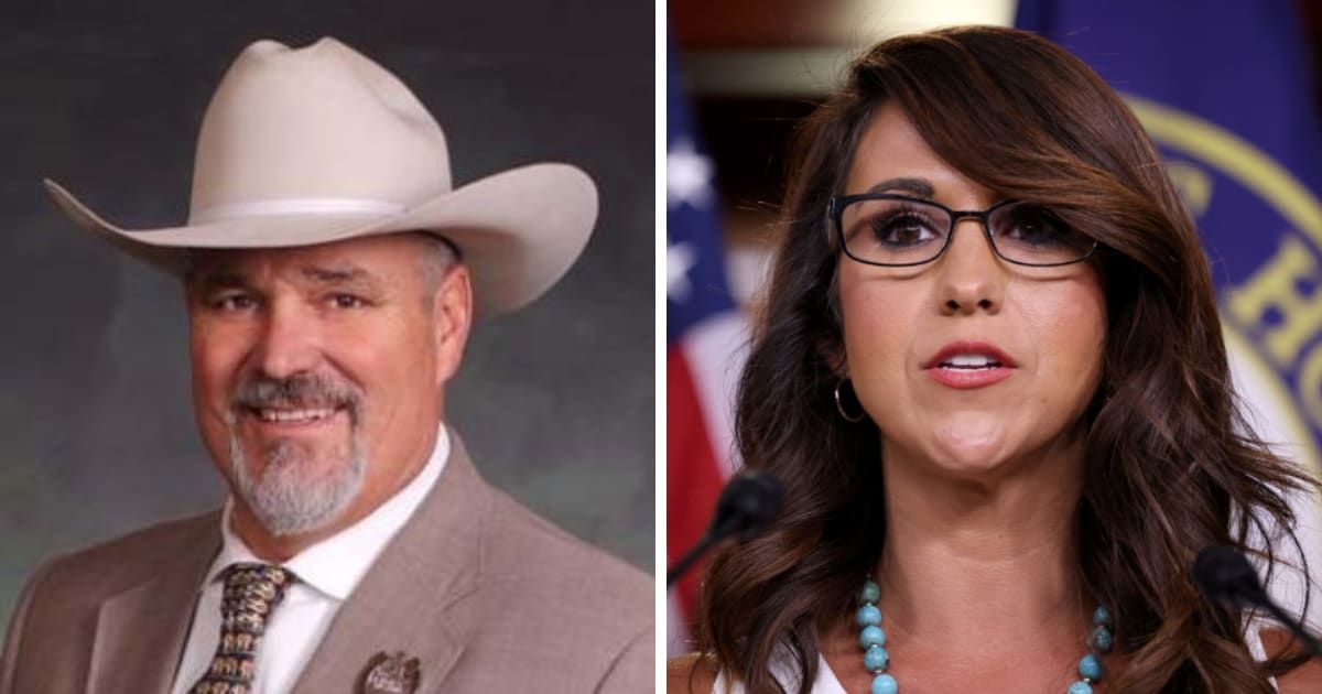 Richard Holtorf shared a shocking comment on Lauren Boebert's dress during an interview (leg.colorado.gov, Getty Images)