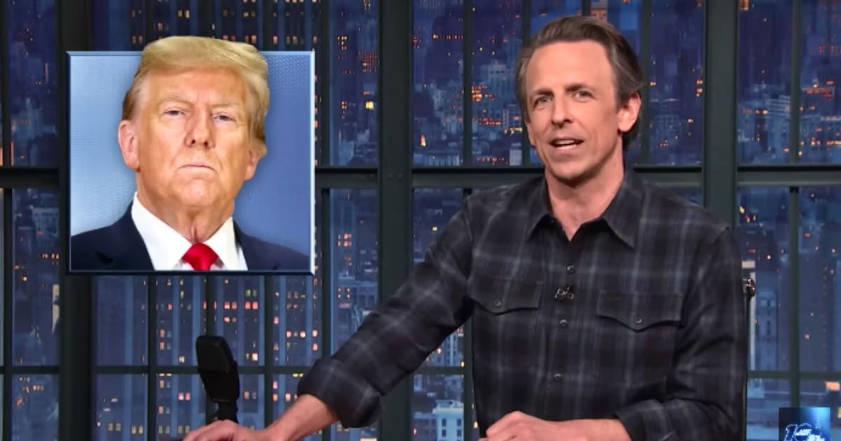 Seth Meyers went after election denier Donald Trump for saying recently that he would accept the results of the 2024 election 'if everything’s honest' (@LateNightSeth/Youtube)
