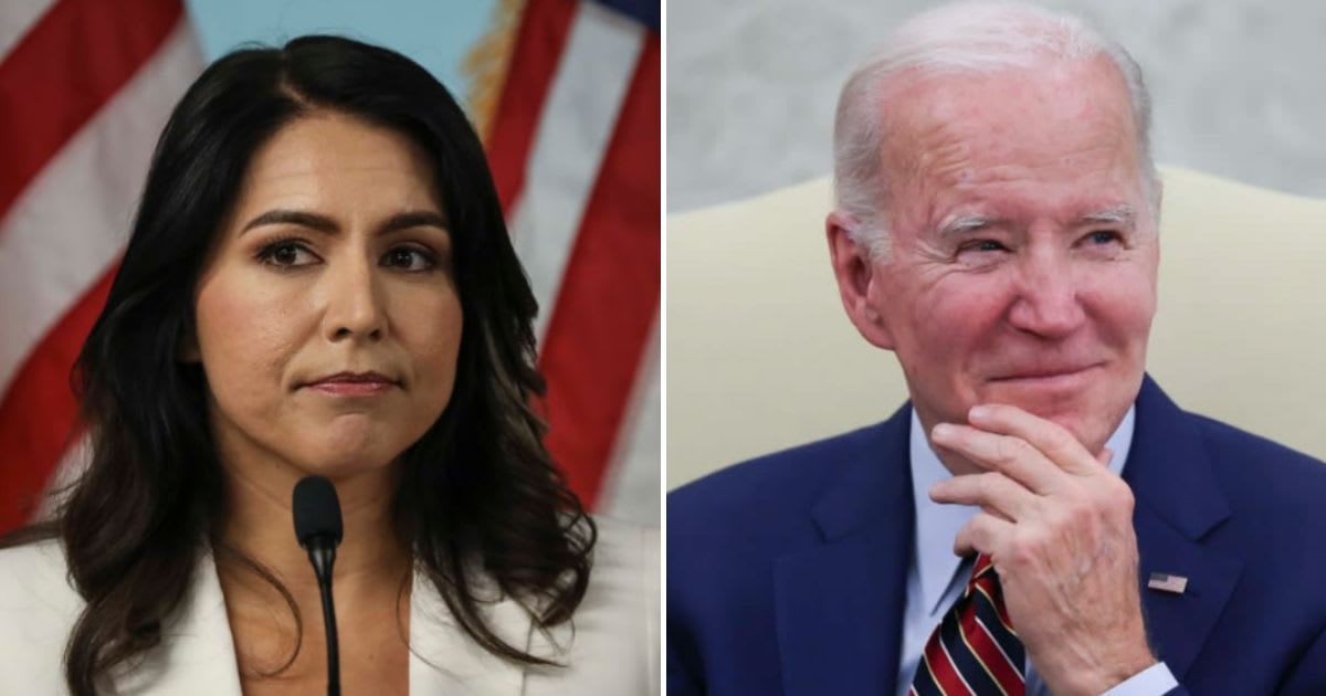 Tulsi Gabbard called out President Joe Biden for waiting nine days to address the growing anti-Israel demonstrations in colleges and universities across the nation (Getty Images)