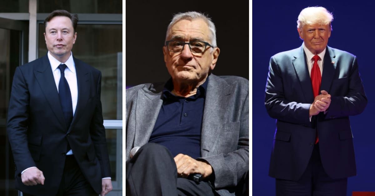 Elon Musk said Robert De Niro's hate comments on Donald Trump 'makes no sense' (Getty Images)