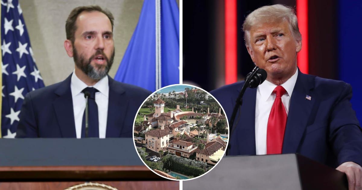 Donald Trump accused Jack Smith of 'mishandling' the evidence seized from Mar-a-Lago in the classified documents case (Getty Images)