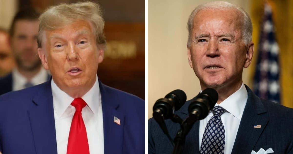 Donald Trump likened President Joe Biden's administration to Nazi Germany (Michael M Santiago/Getty Images)