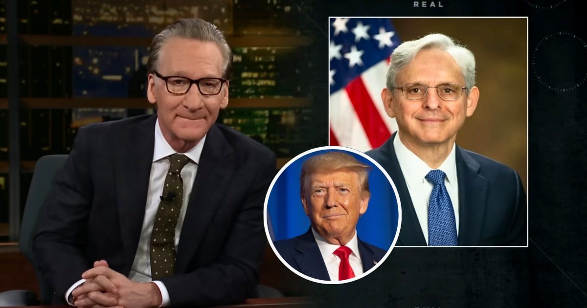 'Real Time' host Bill Maher criticized Attorney General Merrick Garland for not prosecuting former President Donald Trump more aggressively (@Real Time/YouTube, Getty Images) 