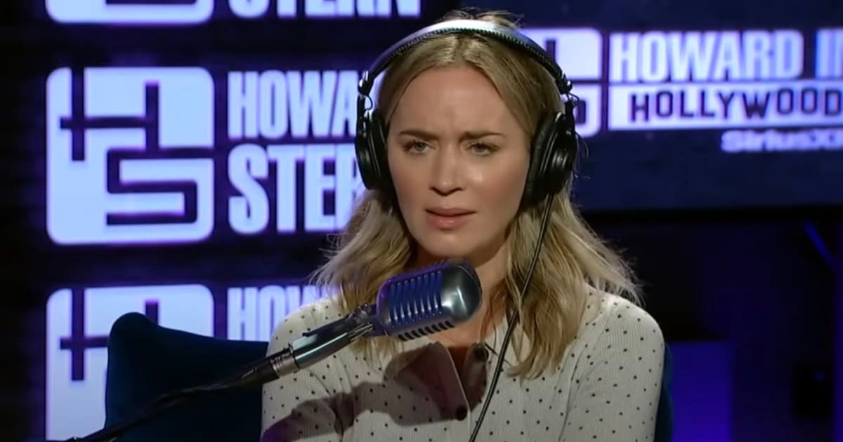 Emily Blunt says she didn't enjoy kissing some of her co-stars while filming (Howard Stern Show/YouTube)
