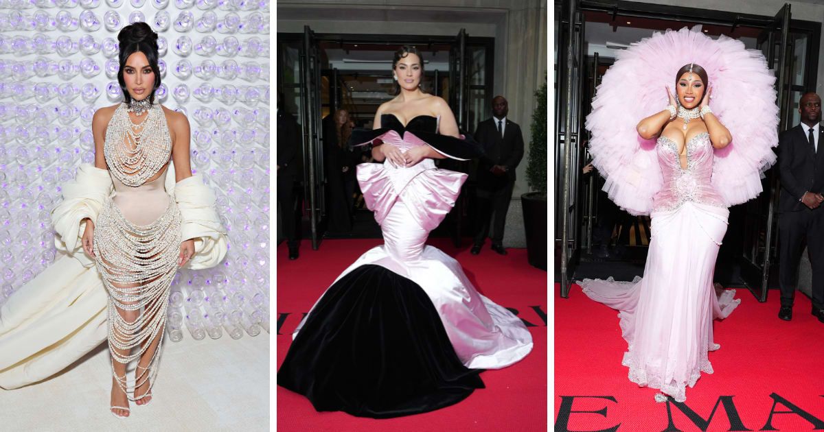 Kim Kardashian,  Ashley Graham, and Cardi B at the 2023 Met Gala (Cindy Ord/MG23/Getty Images,  Ilya S. Savenok/Getty Images, and  Ilya S. Savenok/Getty Images for The Mark)