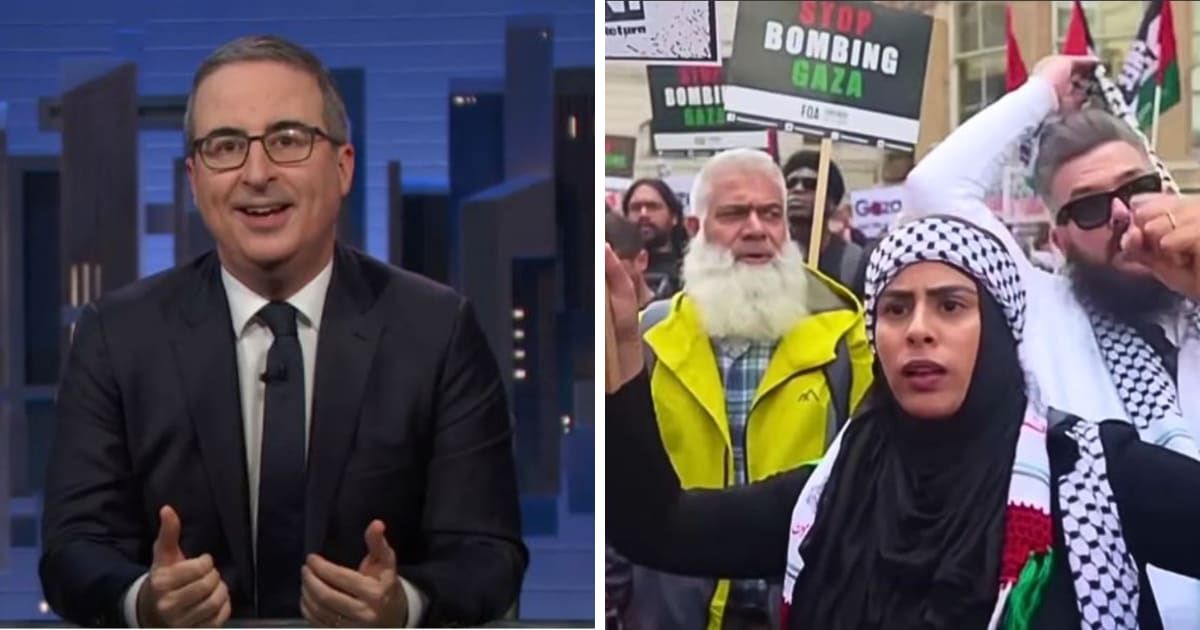 John Oliver returned to 'Last Week Tonight' with a scathing critique of Fox News' portrayal of student protests (@LastWeekTonight/Newyork Times)
