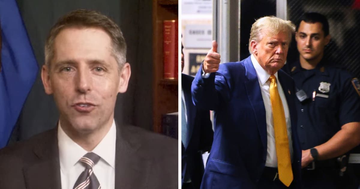 Democratic National Committee paid Matthew Colangelo twice on January 31, 2018 (YouTube/The Justice Department and Getty Images)