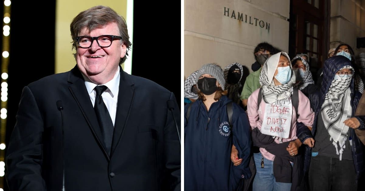 Michael Moore openly endorsed the recent takeover of an administrative building at Columbia University by pro-Palestinian protesters (Getty Images)