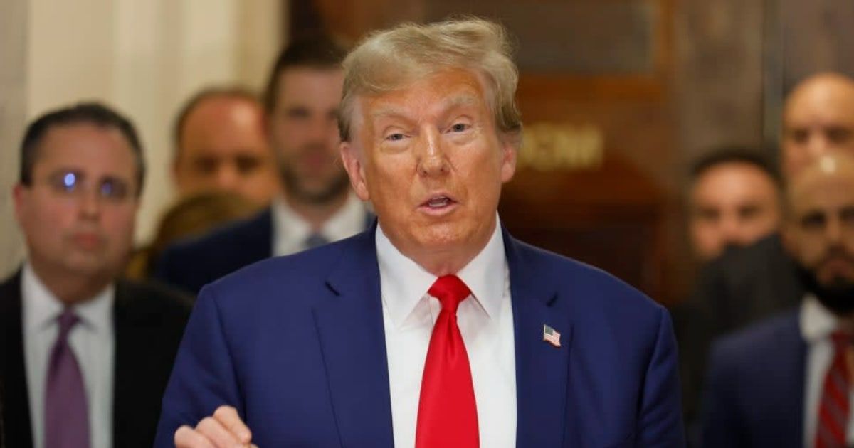 Donald Trump said the hush money trial against him was taking too long (Michael M Santiago/Getty Images)