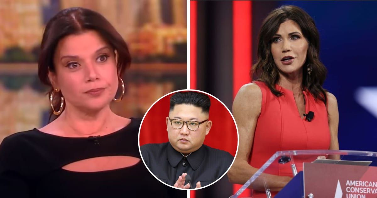 Ana Navarro expressed skepticism over South Dakota Governor Kristi Noem's anecdote about meeting Kim Jong Un (The View, Getty Images)