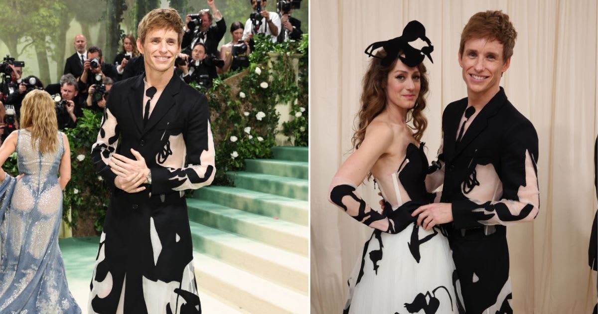 Eddie Redmayne's dress at the 2024 Met Gala sparks online discussion (Jamie McCarthy/Getty Images)(Photo by Mike Coppola/MG24/Getty Images for The Met Museum/Vogue)