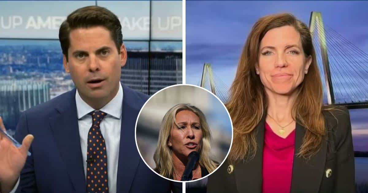Nancy Mace expressed confusion over Marjorie Taylor Greene's motion to vacate the House speaker seat (Newsmax, Getty Images)