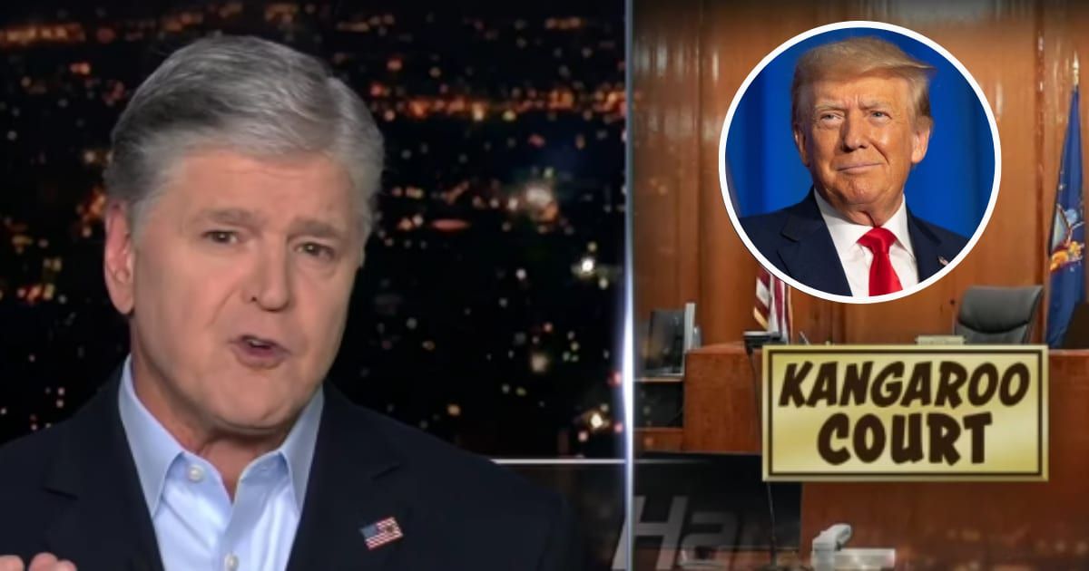 Fox News host Sean Hannity shreds the NY v Trump trial as a kangaroo court on May 7 on 'Hannity' (@FoxNews/Youtube)