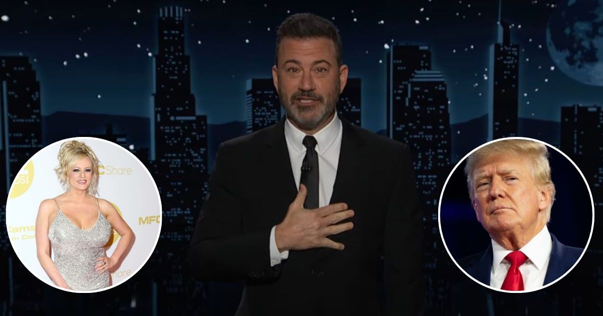 Daniels mentioned late-night host Jimmy Kimmel, hinting at her manipulation of him during a televised interview (Jimmy Kimmel Live/Getty)