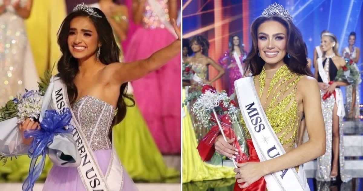 Miss Teen USA UmaSofia Srivastava relinquishes her title shortly after the resignation of Miss USA Noelia Voigt due to 'bullying' (@umasofias, @noeliavoigt/Instagram)