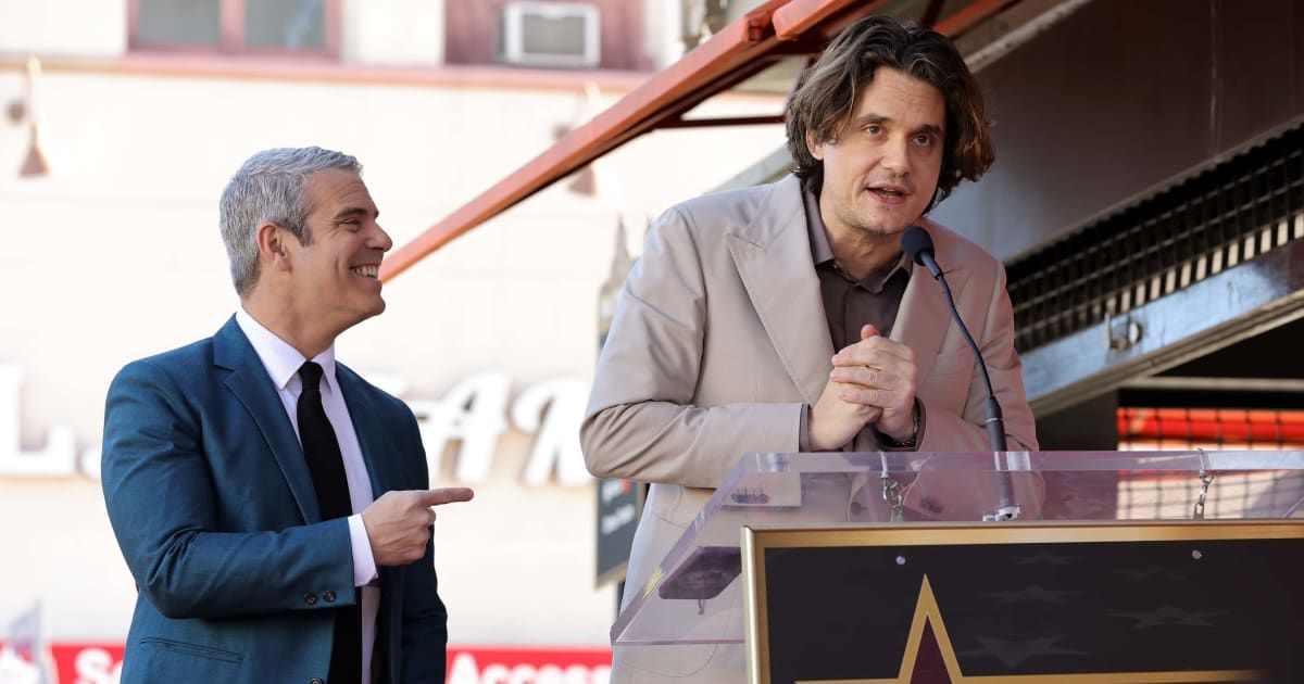 John Mayer addressed fans at the Hollywood Walk of Fame Star Ceremony for Andy Cohen in 2022 (Getty Images)