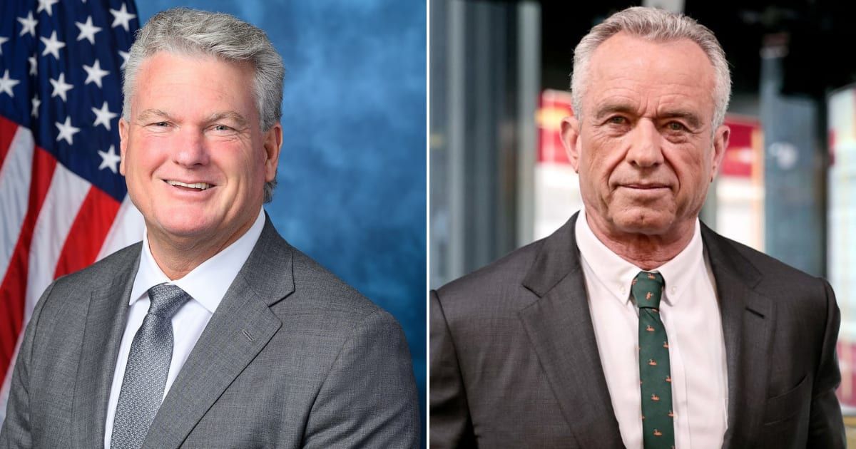 Rep Mike Collins (R-Ga) faced backlash after he appeared to joke about recent medical revelations regarding presidential candidate Robert F Kennedy Jr (Getty Images, United States Congress)