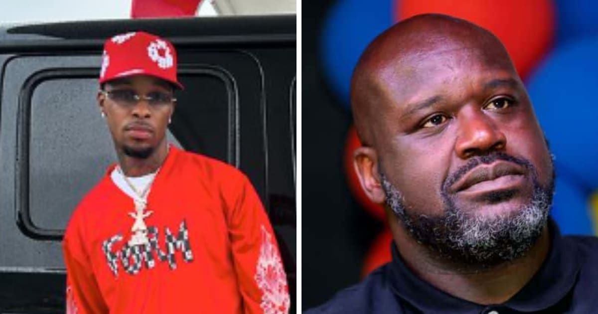 Toosii took to social media to diss Shaquille O'Neal for allegedly flirting with his girlfriend (Instagram/@toosii and Getty Images)