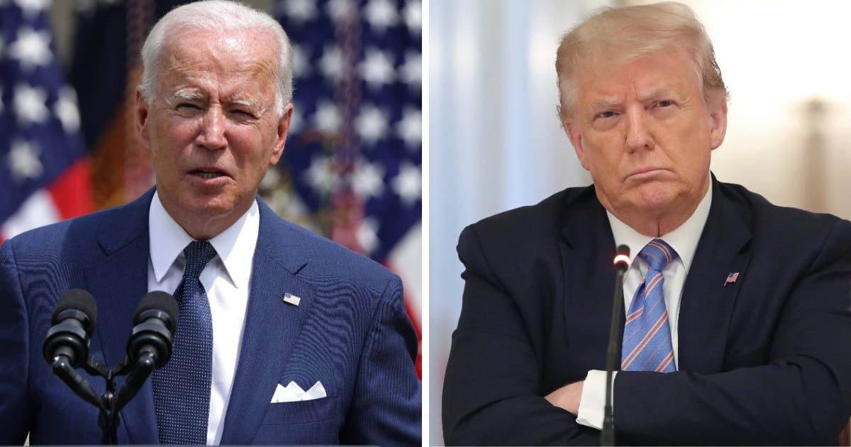 President Joe Biden praised his economic policy over Donald Trump's during a recent CNN interview (Getty Images)