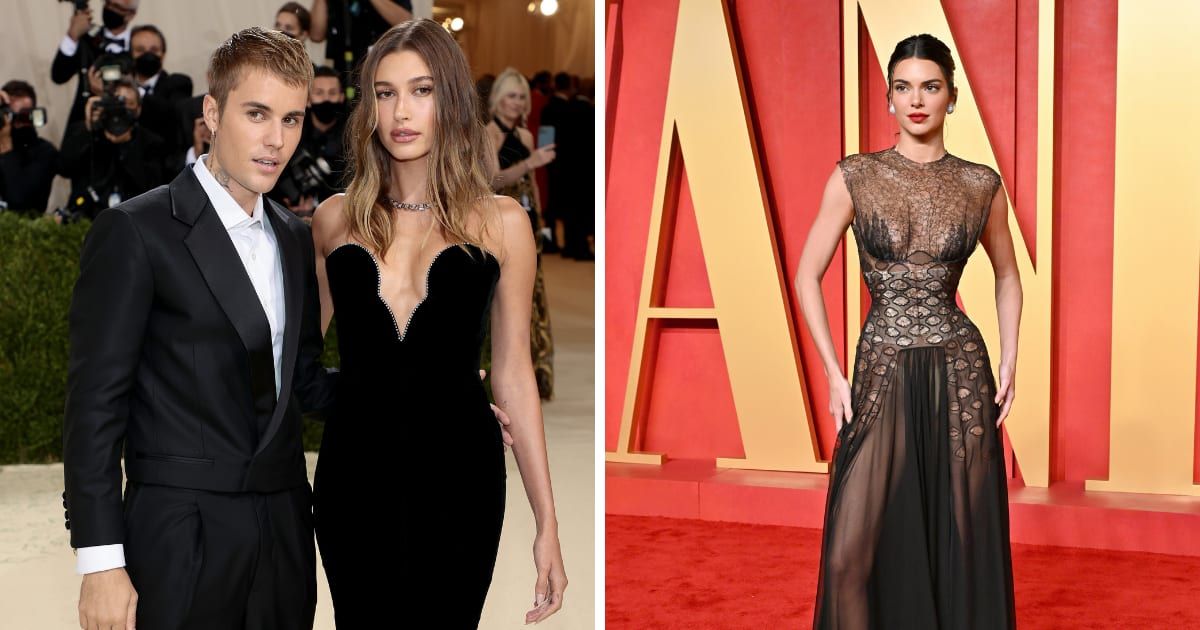 Many celebrities congratulated Justin Bieber and Hailey, including Kendall Jenner (Dimitrios Kambouris/Getty Images, Vogue and Axelle/Bauer-Griffin/FilmMagic)