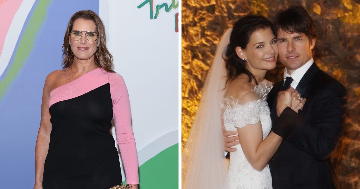 Brooke Shields was one of the attendees at Tom Cruise and Katie Holmes' 2006 wedding (Dimitrios Kambouris/Getty Images and Robert Evans/Handout via Getty Images)
