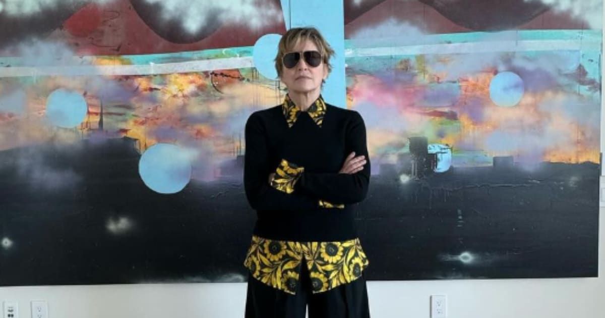 Sharon Stone, 66, is finding solace in art after facing health issues in 2001 (@sharonstone/Instagram)