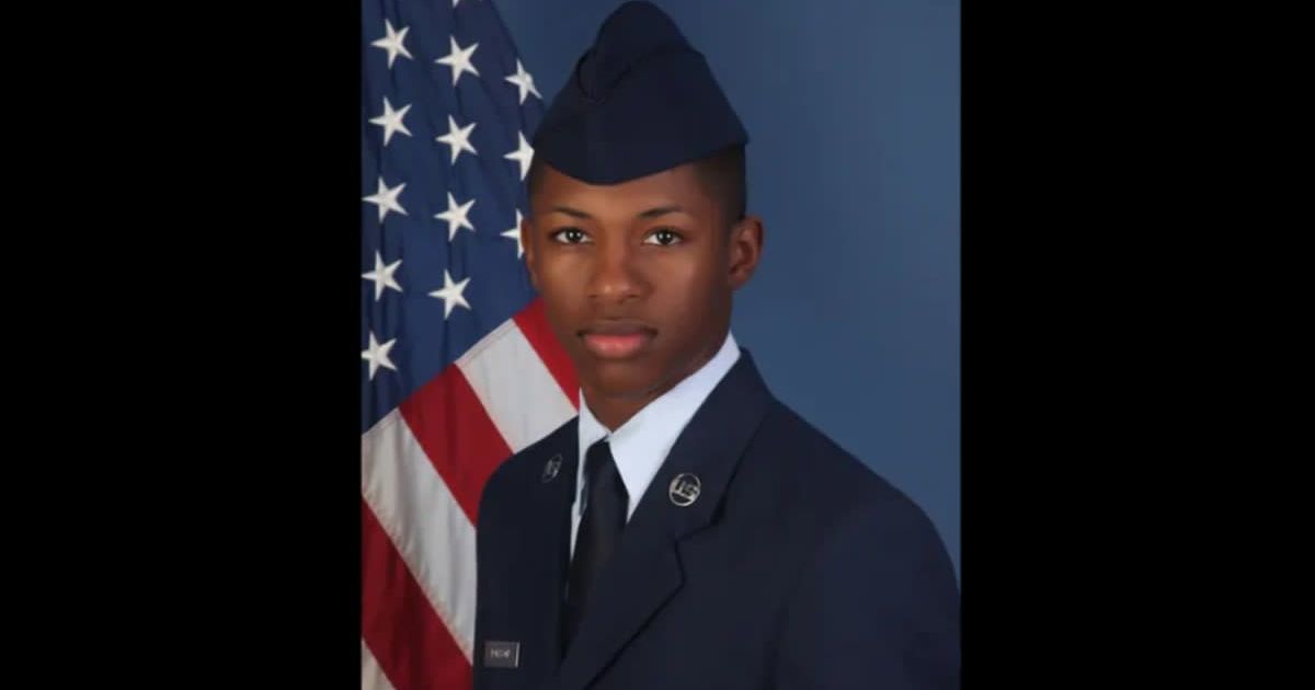 US Air Force Senior Airman Roger Fortson, 23, was shot dead by a deputy responding to a disturbance call at a Florida apartment (US Air Force)