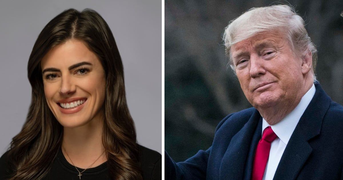 Former Donald Trump aide Madeleine Westerhout said Donald Trump is a multitasker (Madeleine Westerhout/ LinkedIn, Getty Images)