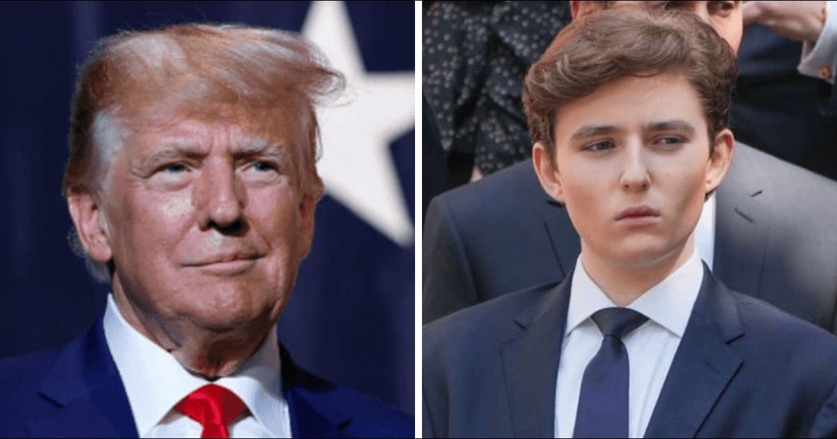 Donald Trump shared his son Barron Trump's interest in politics (Getty Images)