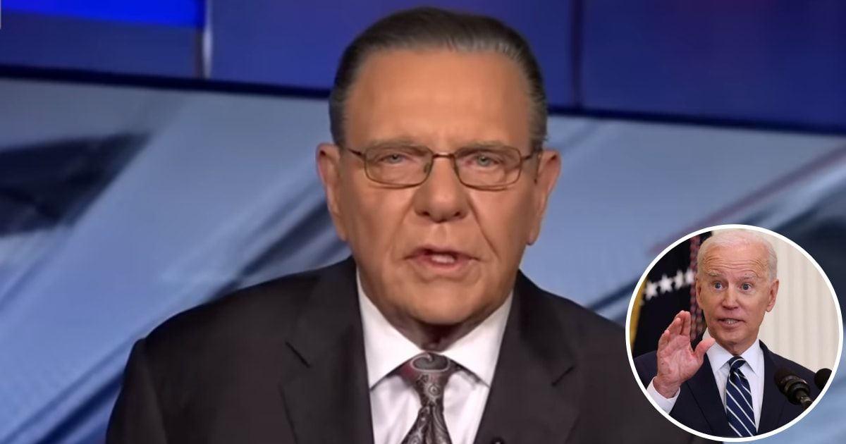 Ret Gen Jack Keane slams President Joe Biden's stance on Israel on the May 10, 2024 episode of 'Fox & Friends' (Screengrab/Fox News, Getty Images) 